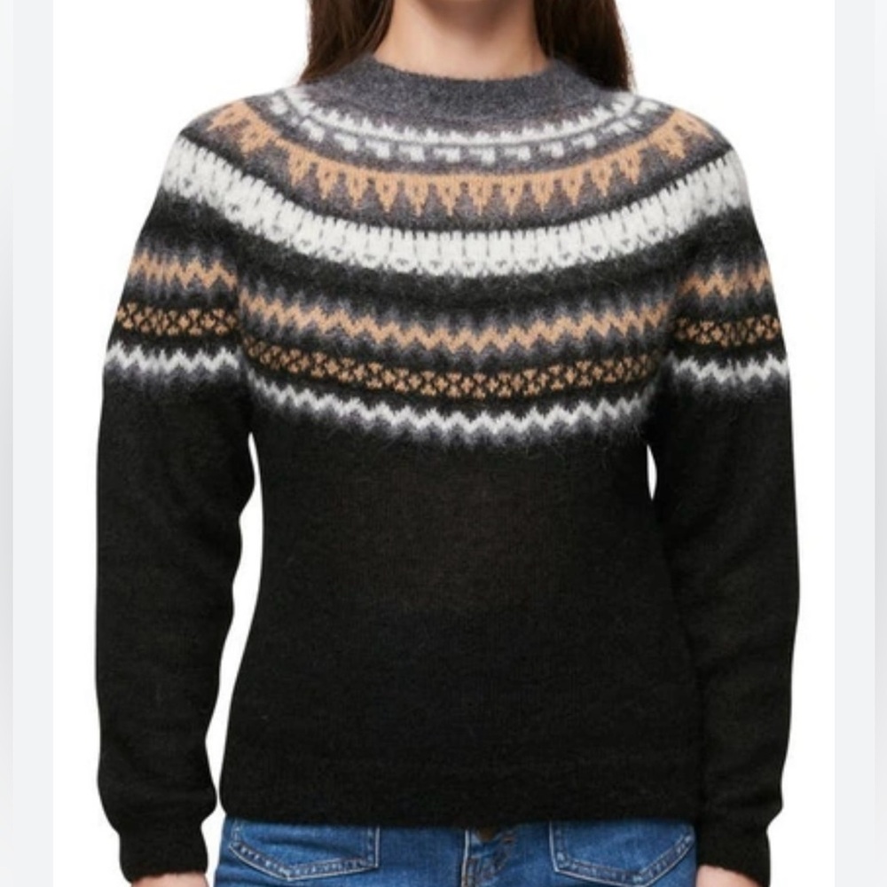 Maje Striped Bateau Neckline Sweater